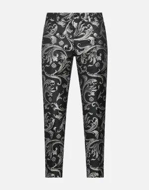 Jacquard Slim-Fit Pants