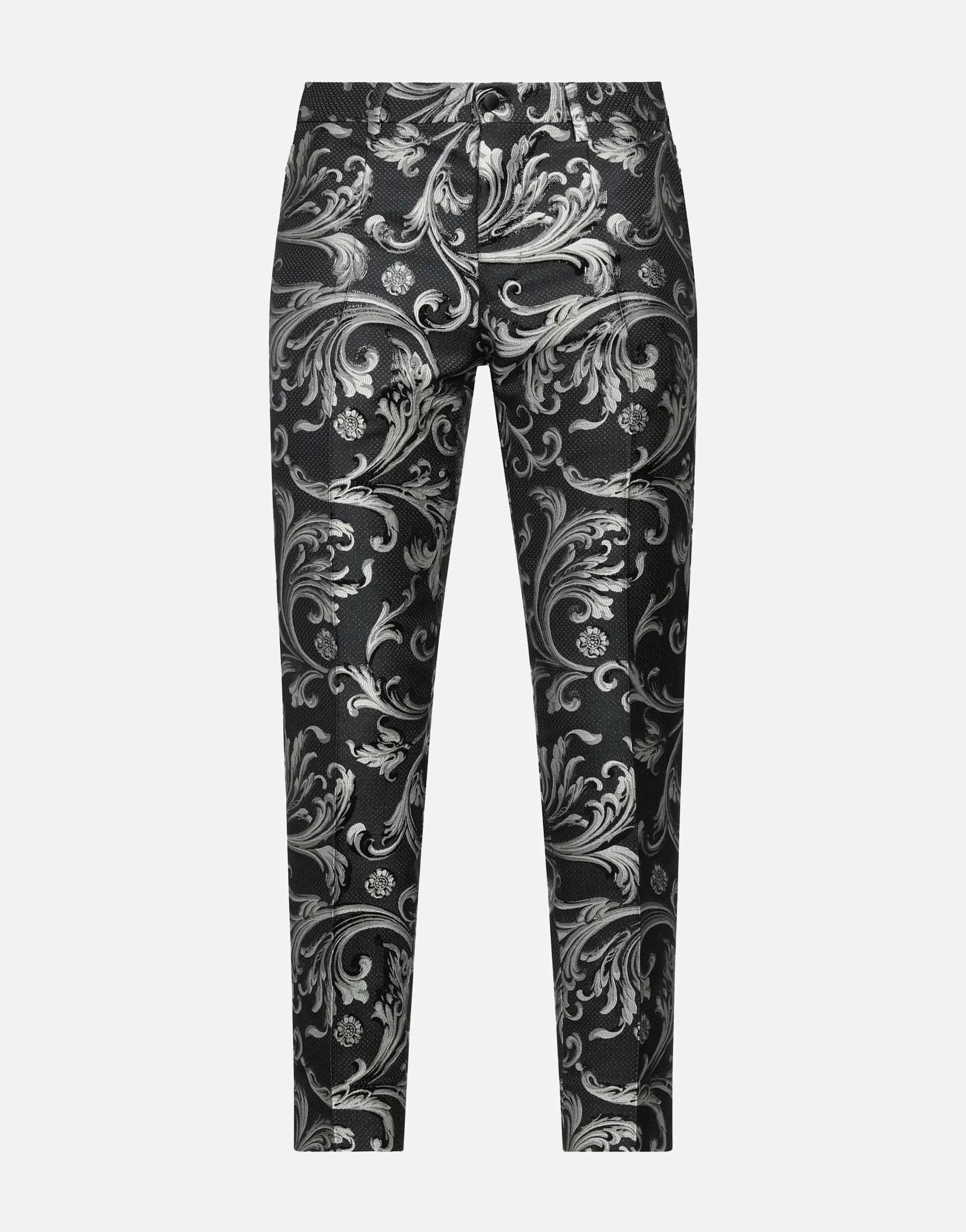 Jacquard Slim-Fit Pants