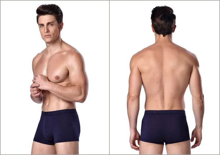 Jinquedai  Brand Clothing Mens Underwear Boxer bamboo fiber Casual Male Men's Short Man Underpants Solid Color 1 piece