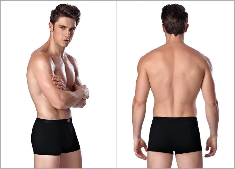 Jinquedai  Brand Clothing Mens Underwear Boxer bamboo fiber Casual Male Men's Short Man Underpants Solid Color 1 piece
