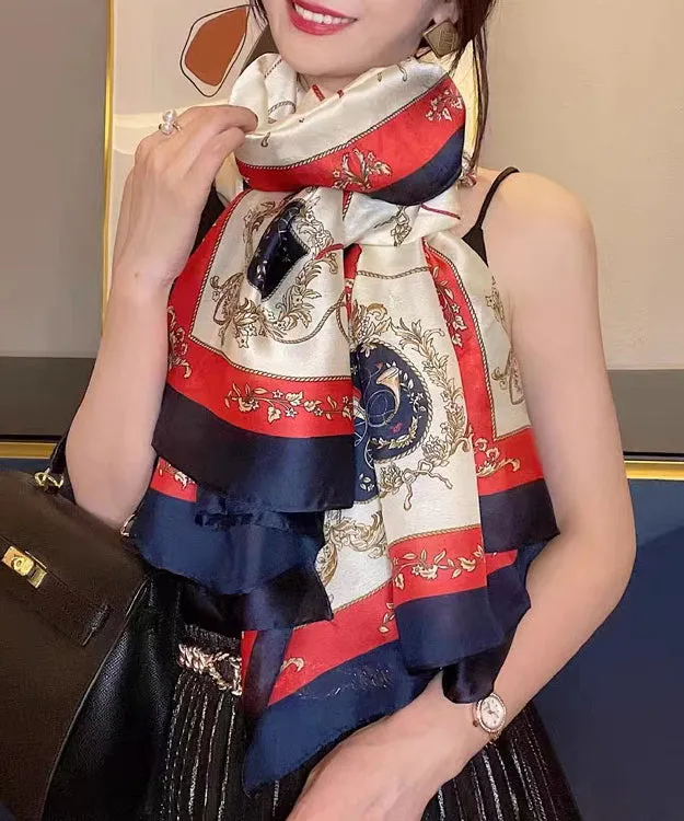 Korean Version Spring And Autumn Printed Silk Scarf ML2241