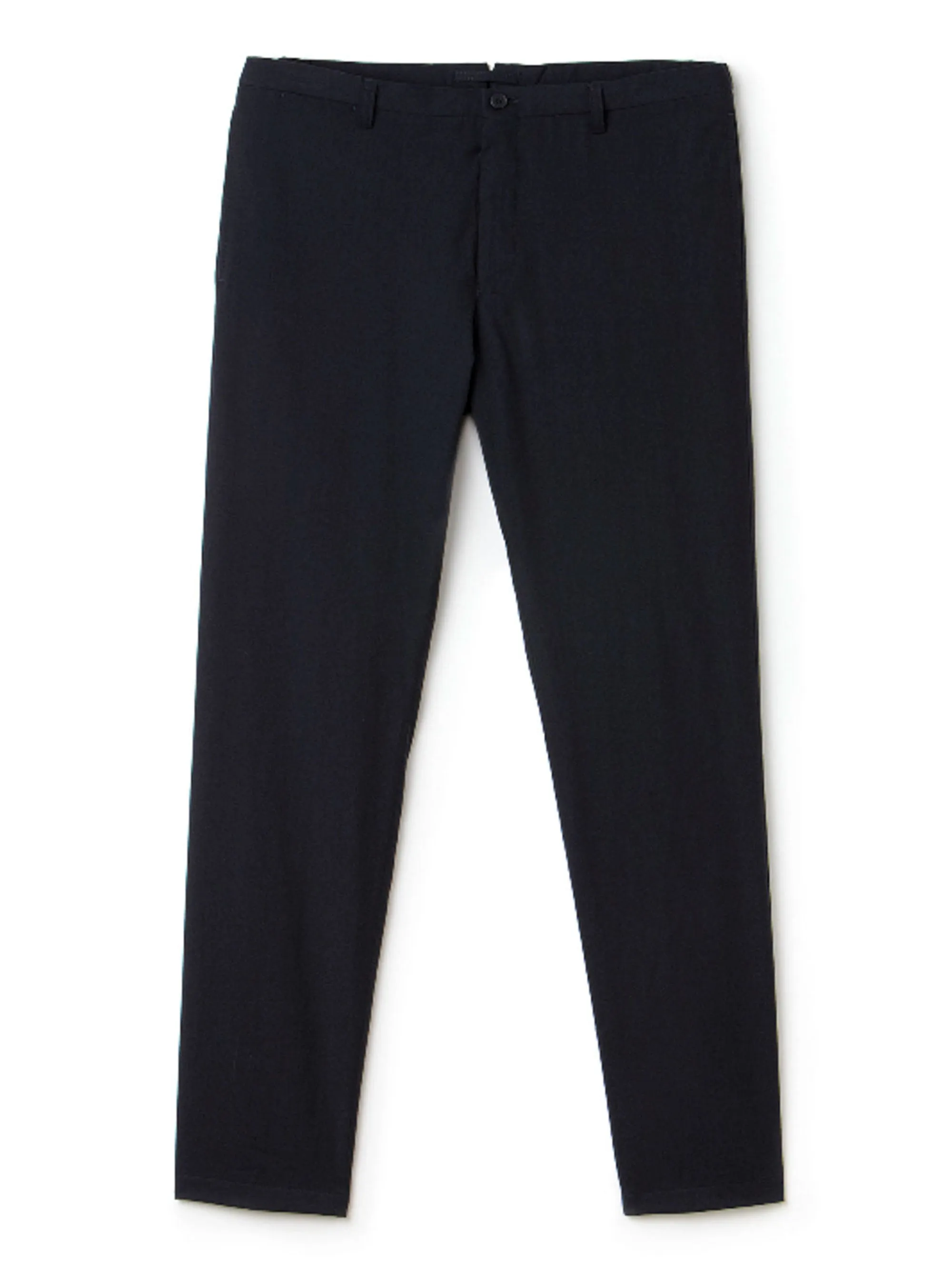 Lacoste Marine Blue Wool & Cotton Chinos