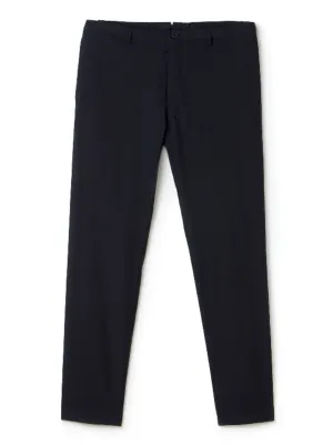 Lacoste Marine Blue Wool & Cotton Chinos