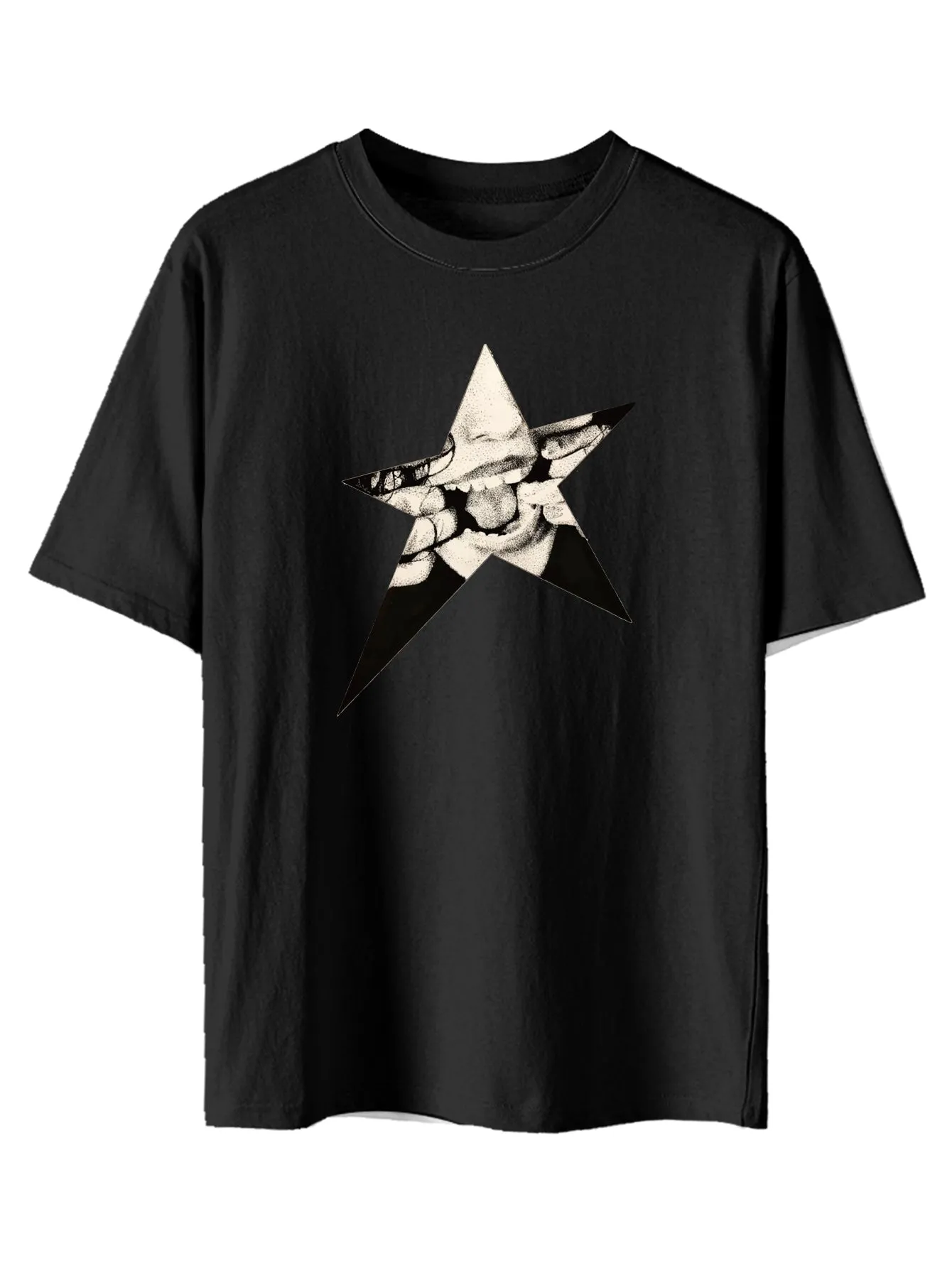 Men's Personalized Printed Summer T-shirt Tops Fashionable Outer Wear