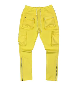 Motive Denim Cargo Track Pants (Yellow)