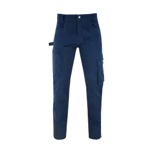 MS9 K1 Navy Mens Slim Fit Stretch Pants Trousers