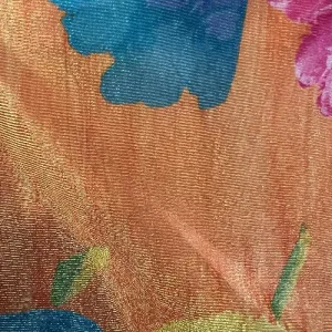 Orange Floral Print Tricot - SKU 2594 #U55