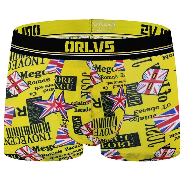 ORLVS Mesh MIke Fiber Cotton Boxershorts Men Comforable Panties Set Gay Sexy Underwear Man Boxer 9Color Free ShippingM/L/XL/XXL
