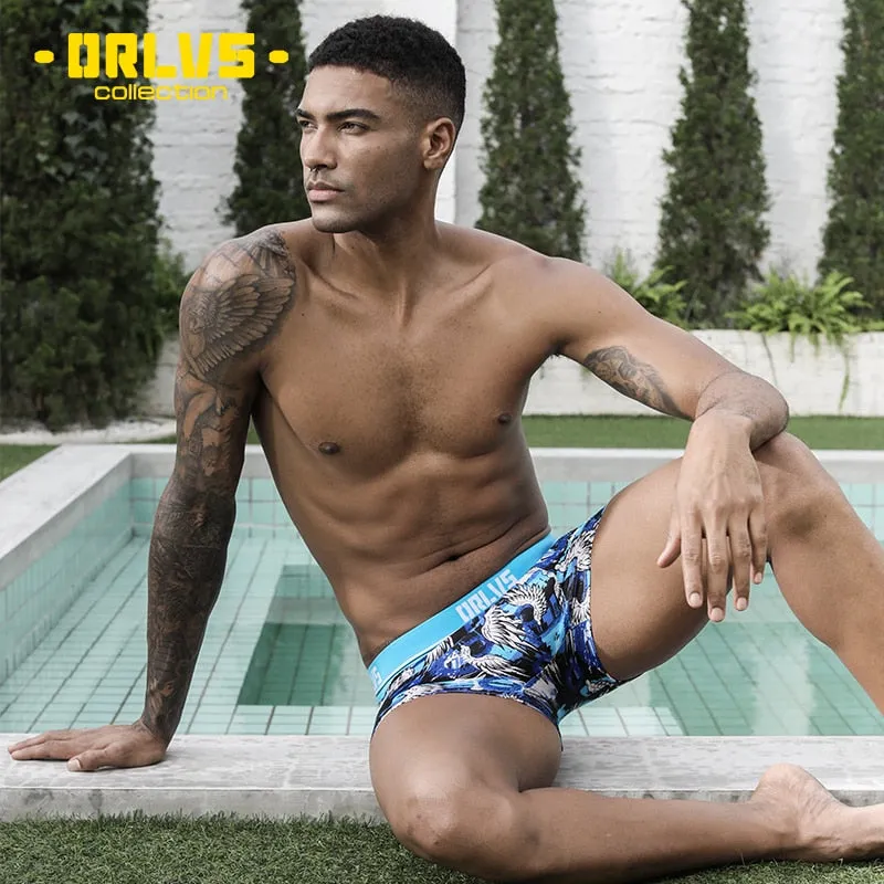 ORLVS Mesh MIke Fiber Cotton Boxershorts Men Comforable Panties Set Gay Sexy Underwear Man Boxer 9Color Free ShippingM/L/XL/XXL