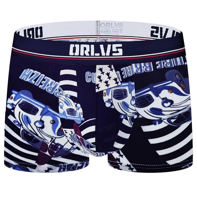 ORLVS Mesh MIke Fiber Cotton Boxershorts Men Comforable Panties Set Gay Sexy Underwear Man Boxer 9Color Free ShippingM/L/XL/XXL