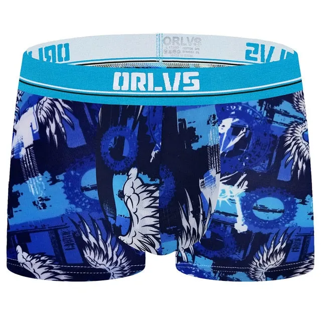 ORLVS Mesh MIke Fiber Cotton Boxershorts Men Comforable Panties Set Gay Sexy Underwear Man Boxer 9Color Free ShippingM/L/XL/XXL