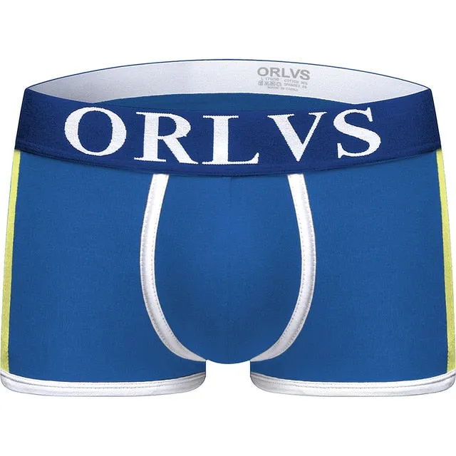 ORLVS Mesh MIke Fiber Cotton Boxershorts Men Comforable Panties Set Gay Sexy Underwear Man Boxer 9Color Free ShippingM/L/XL/XXL