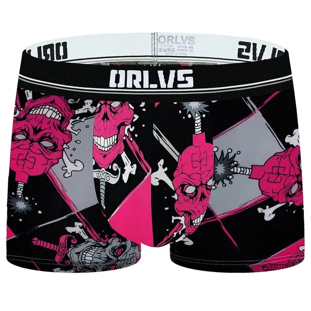 ORLVS Mesh MIke Fiber Cotton Boxershorts Men Comforable Panties Set Gay Sexy Underwear Man Boxer 9Color Free ShippingM/L/XL/XXL
