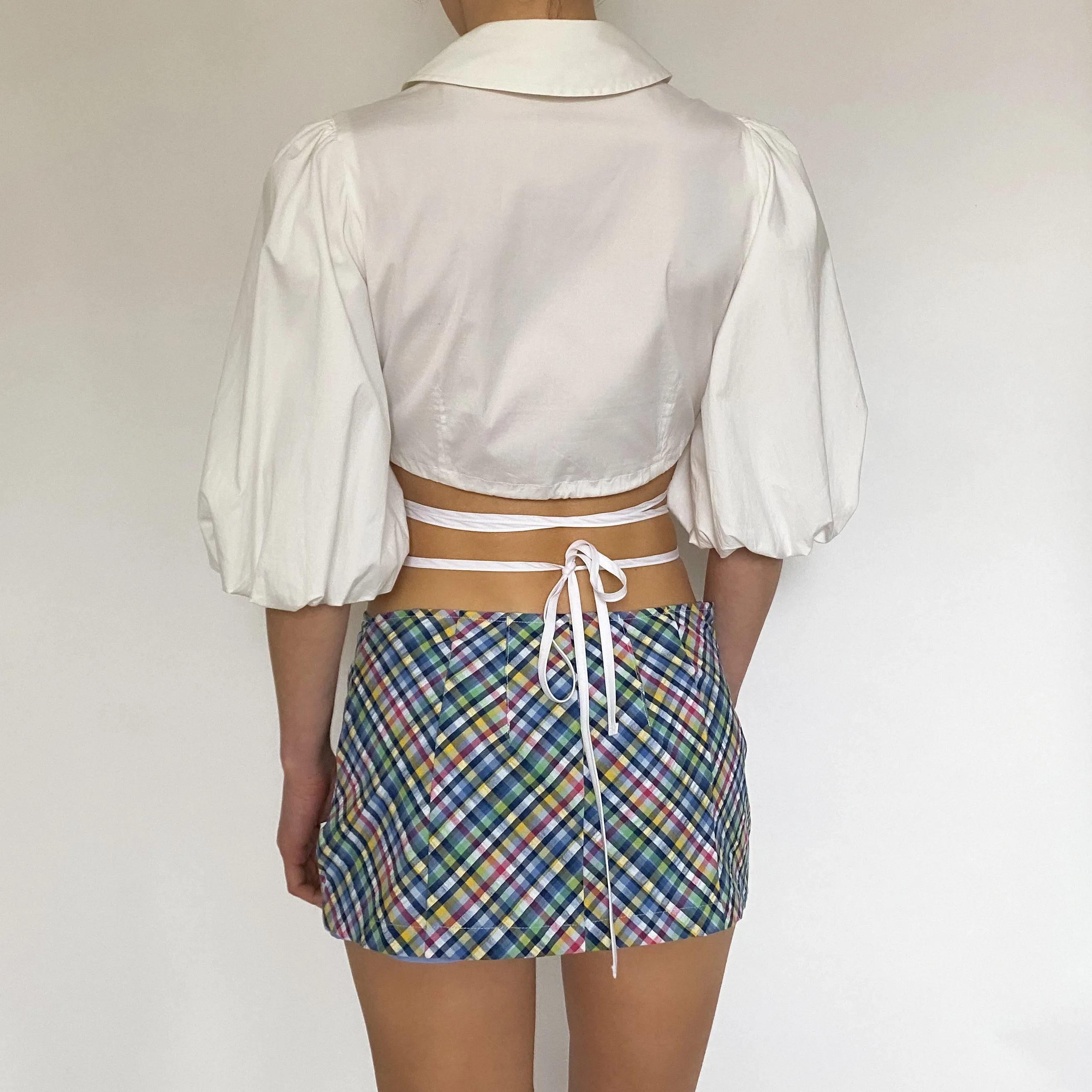 plaid micro mini skirt - extra small