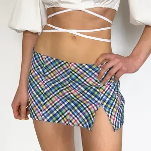 plaid micro mini skirt - extra small
