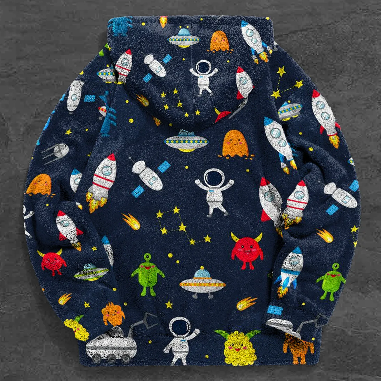 Retro Fashion Astronaut Plush Hoodie