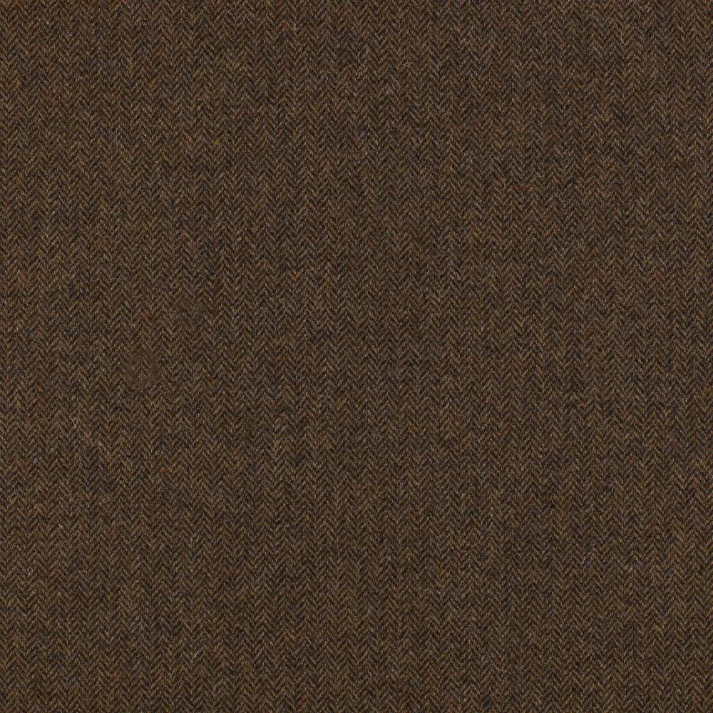 Shetland Mid Brown Herringbone Tweed
