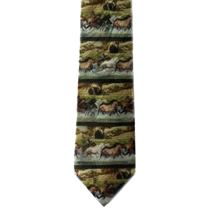 Shooting the Cheyenne River Silk Tie