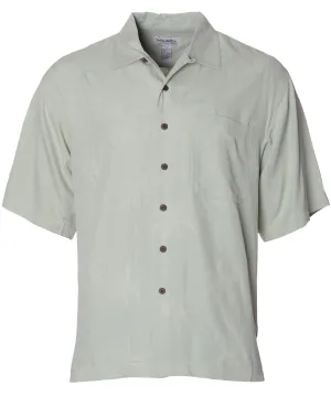 Silk Aloha Shirt Tropical Palms