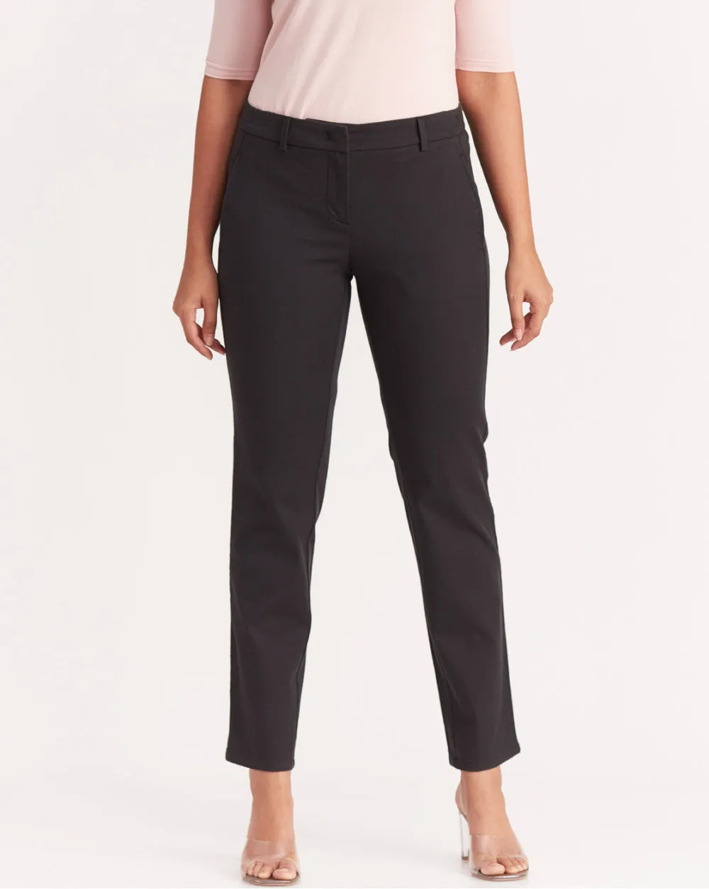Slim Fit Side Seam Slim Pants - Jet Black