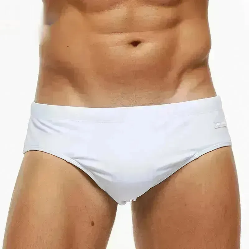 Solid Color Plus Size Swimming Trunks Briefs Shorts underwear