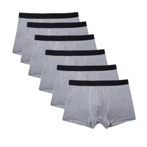 Solid Comfortable Underwear Set For Men 6 Pack