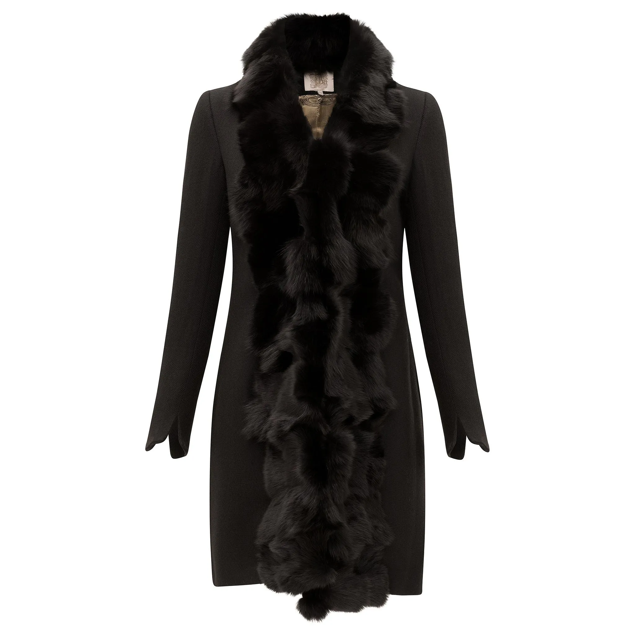 St. Petersburg Short Fur Coat - Black