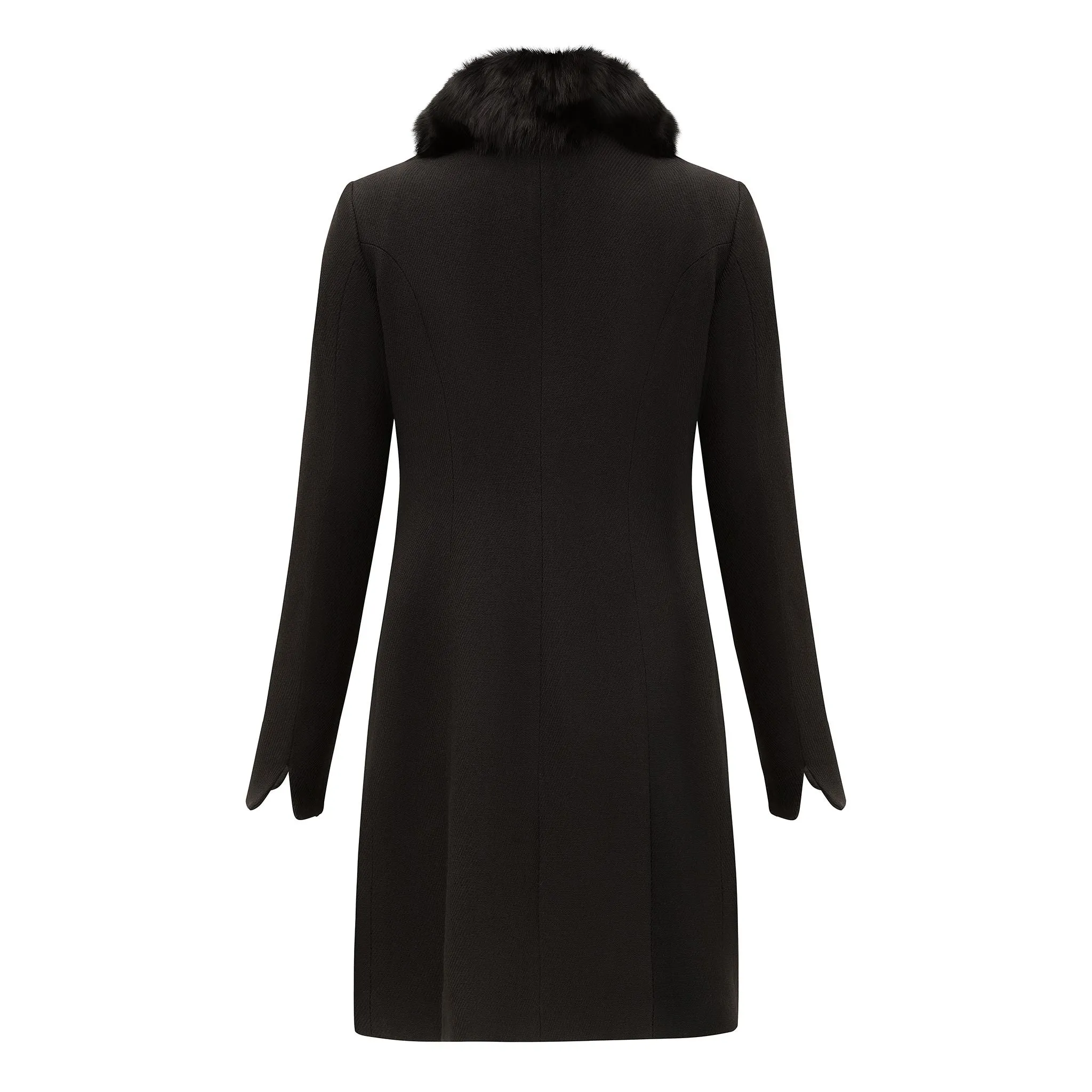 St. Petersburg Short Fur Coat - Black