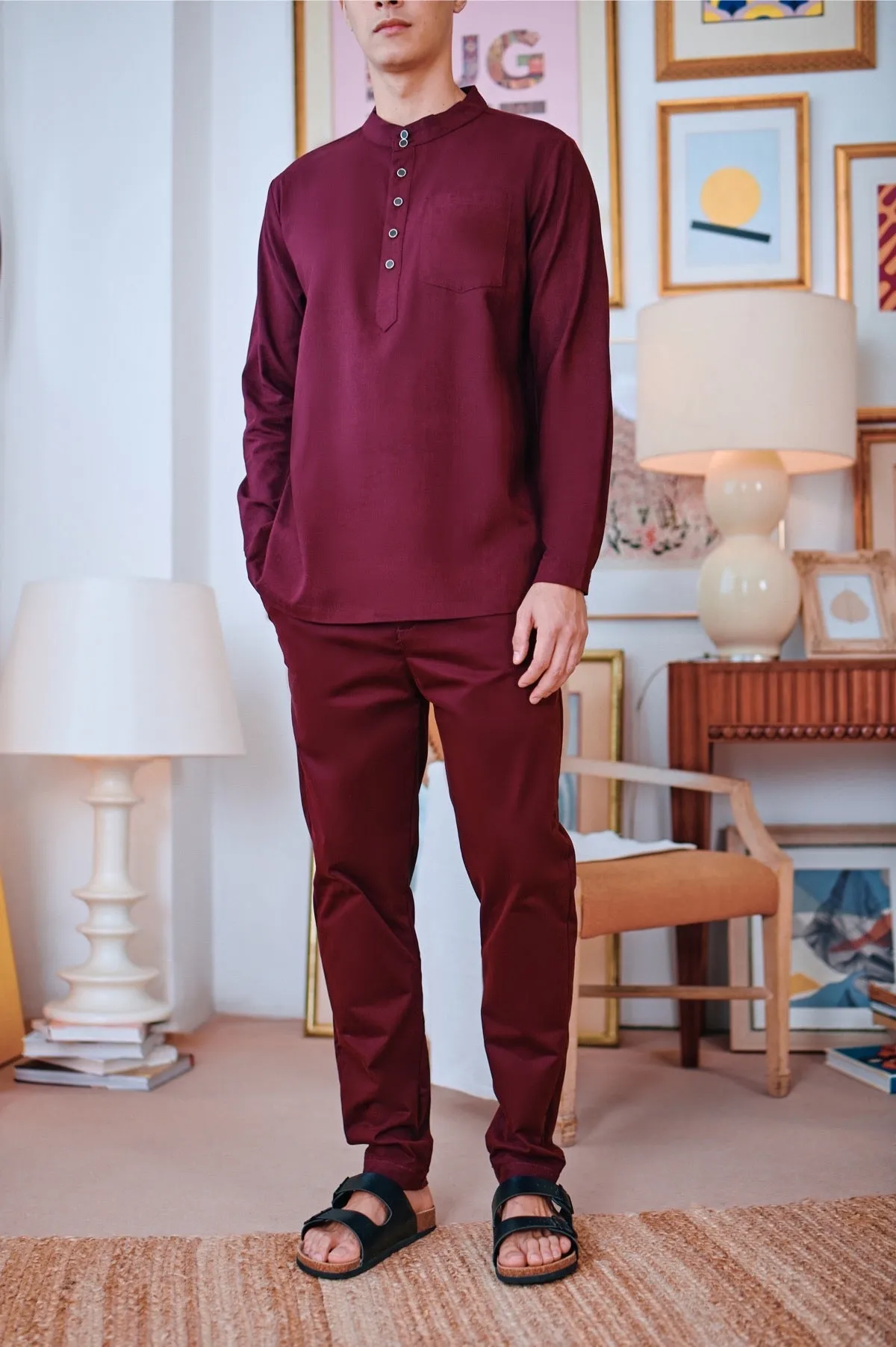 The Perfect Men Slim Fit Pants - Mangosteen