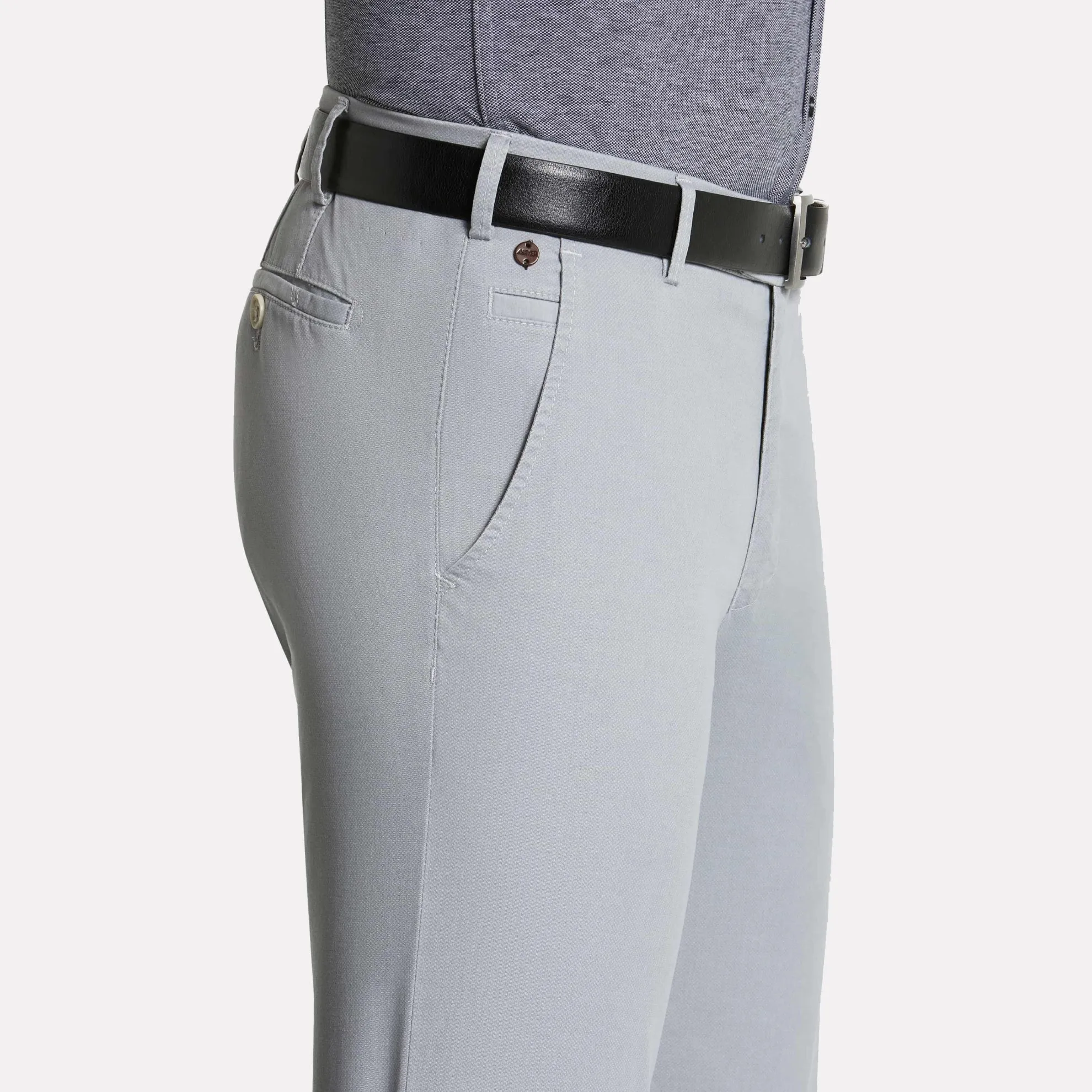 Tokyo Slim Fit Micro Print Organic Cotton Pant / Grey