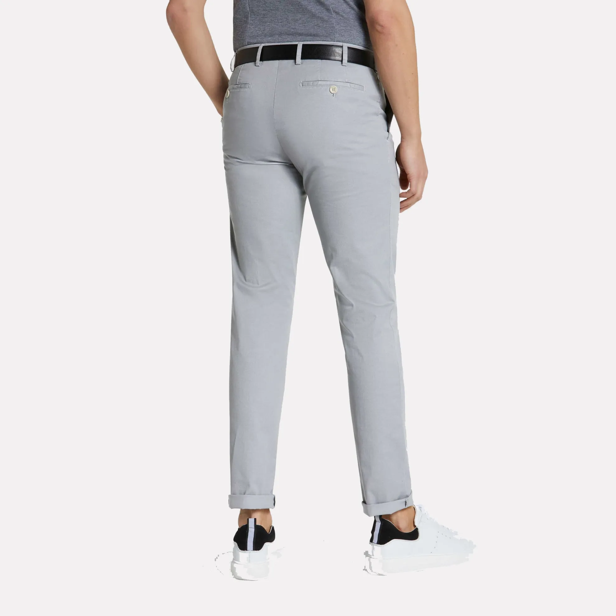 Tokyo Slim Fit Micro Print Organic Cotton Pant / Grey