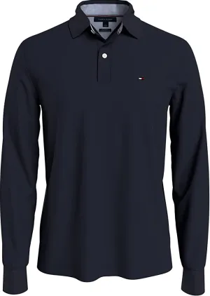 Tommy Hilfiger Mens Ivy Solid Long Sleeve Polo Shirt