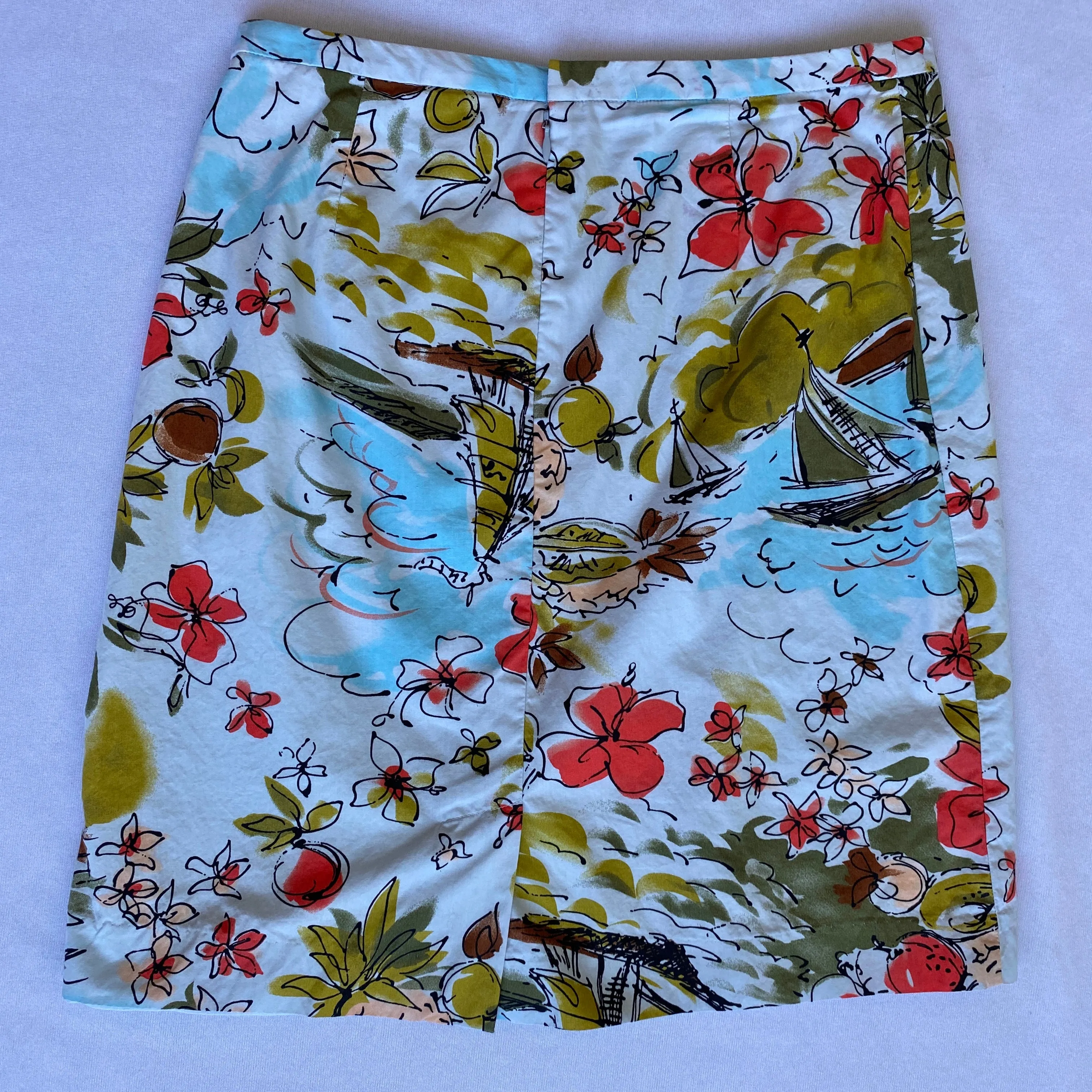 Tropical sailboat skirt