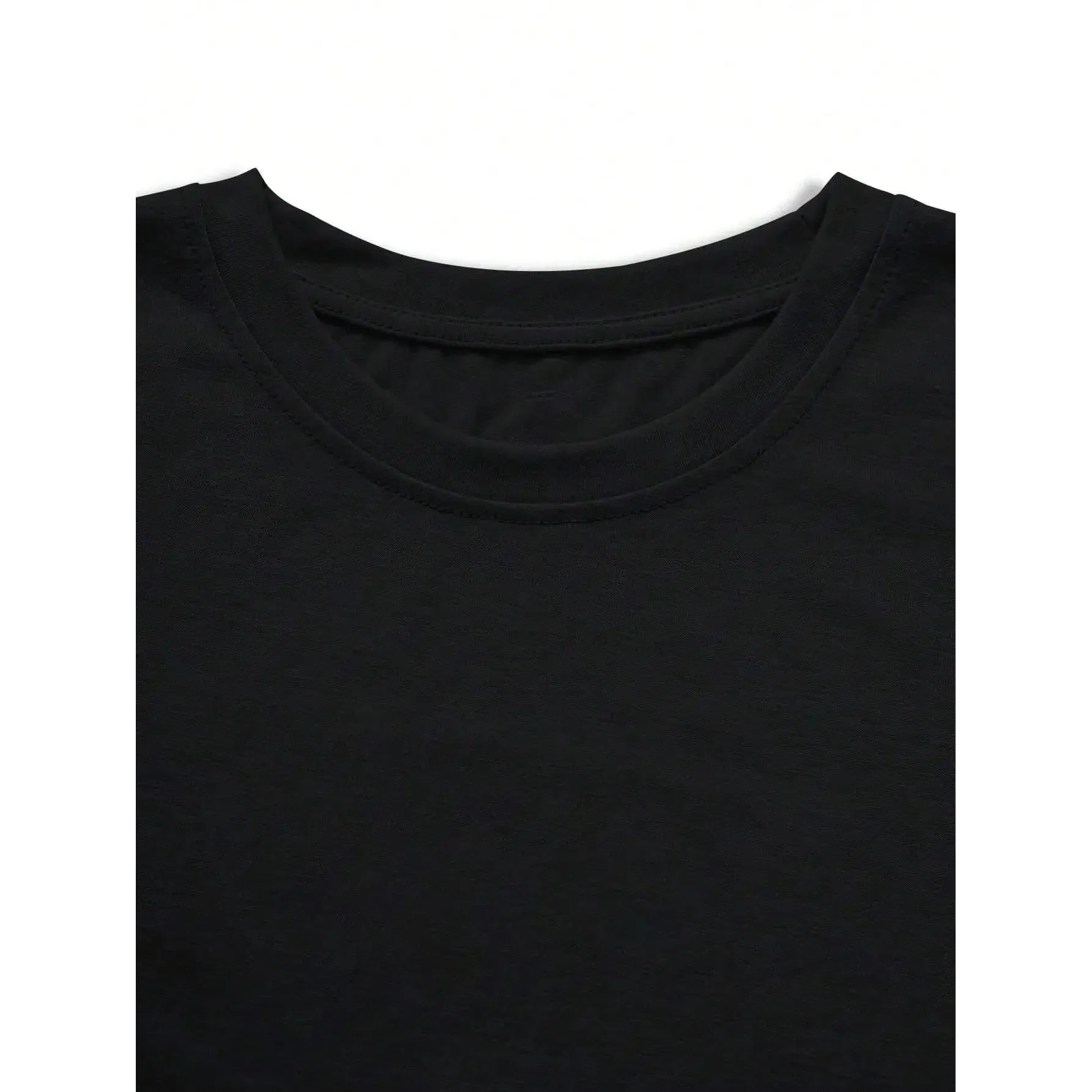 Two Pieces Set Women T-Shirts & Shorts Hello Funny Letter Crop Tops Fashion Casual Slim Soft High Elastic Wear