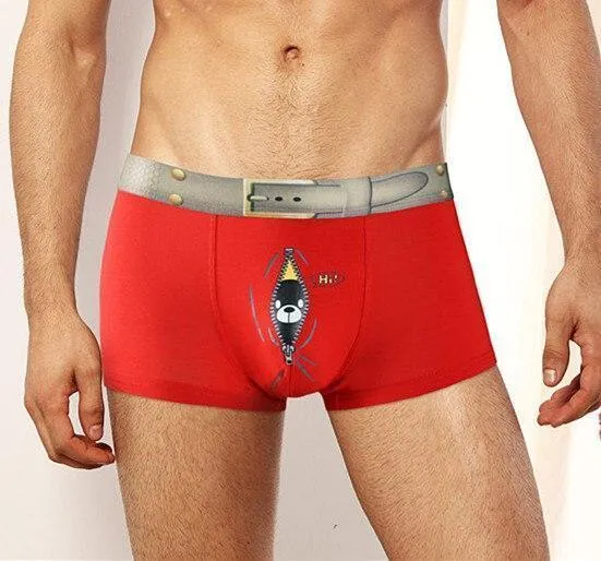 Underwear, Men's Boxer Shorts, Cartoon Print