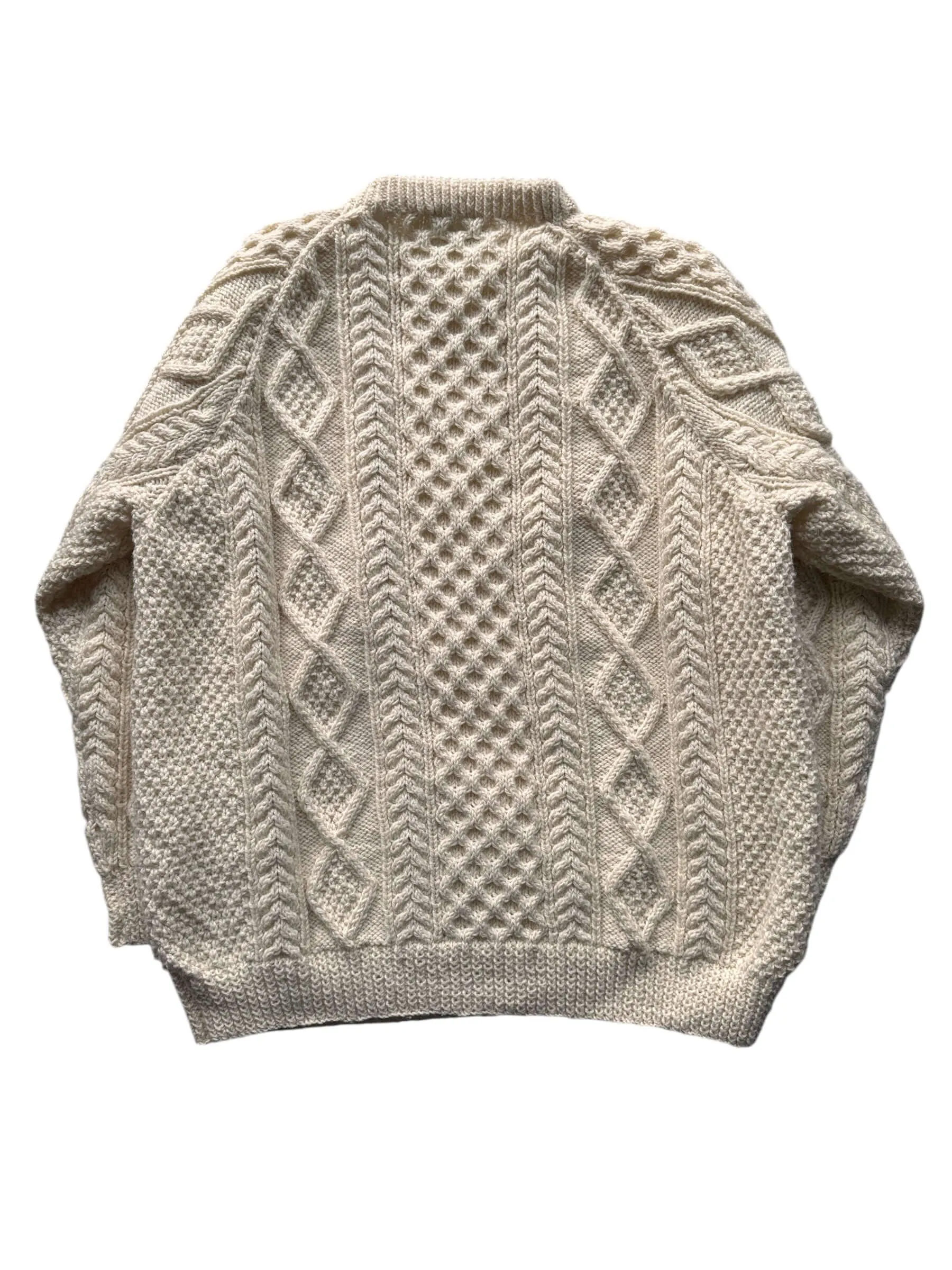 Vintage Ronnie Hannigan Cream Irish Cable Knit Fishermans Sweater SZ XL