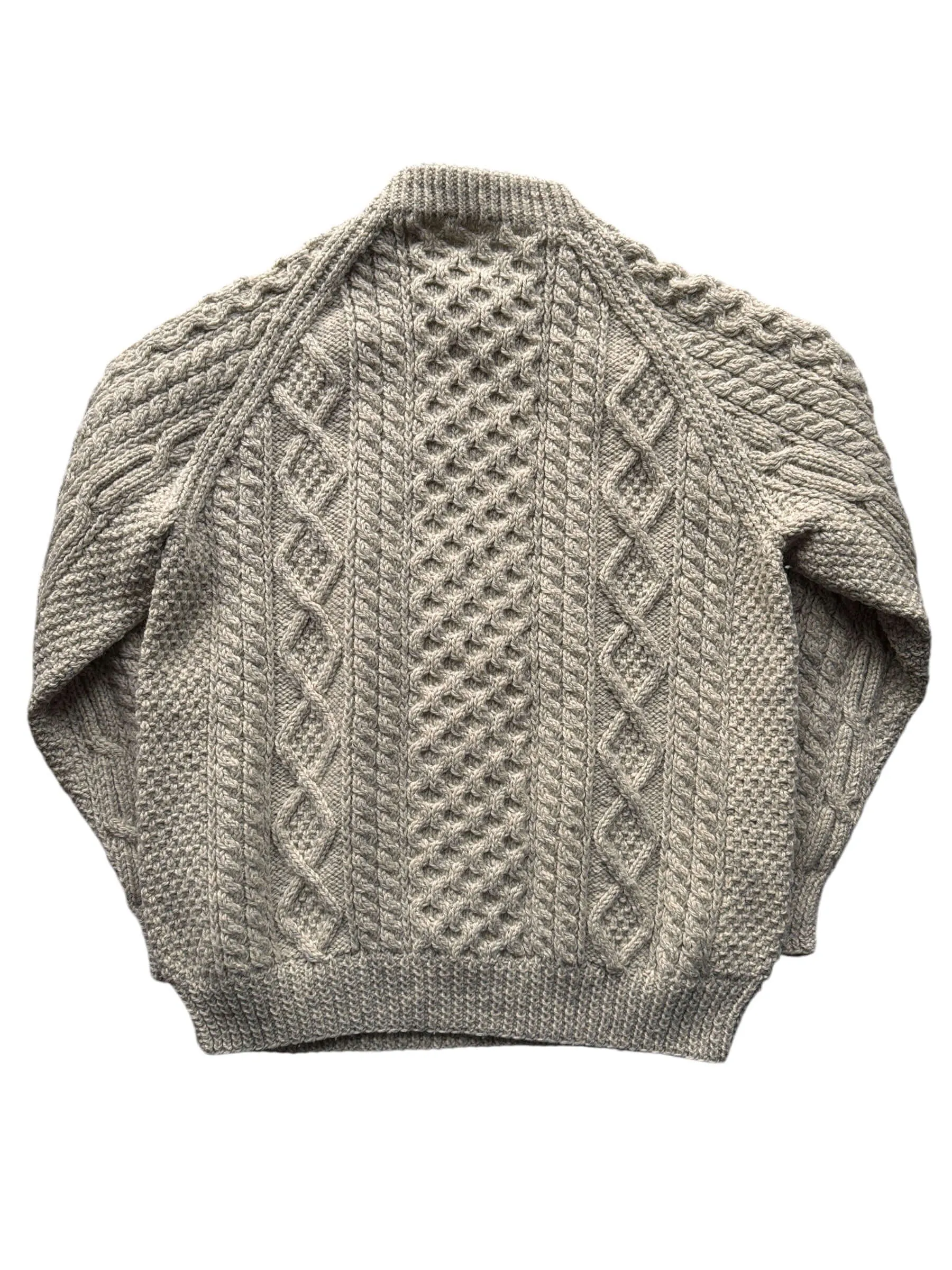 Vintage Sliab Liag Oatmeal Irish Cable Knit Fishermans Sweater SZ XL