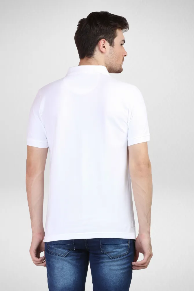 White and Navy Blue Polo T-Shirts Combo for Men
