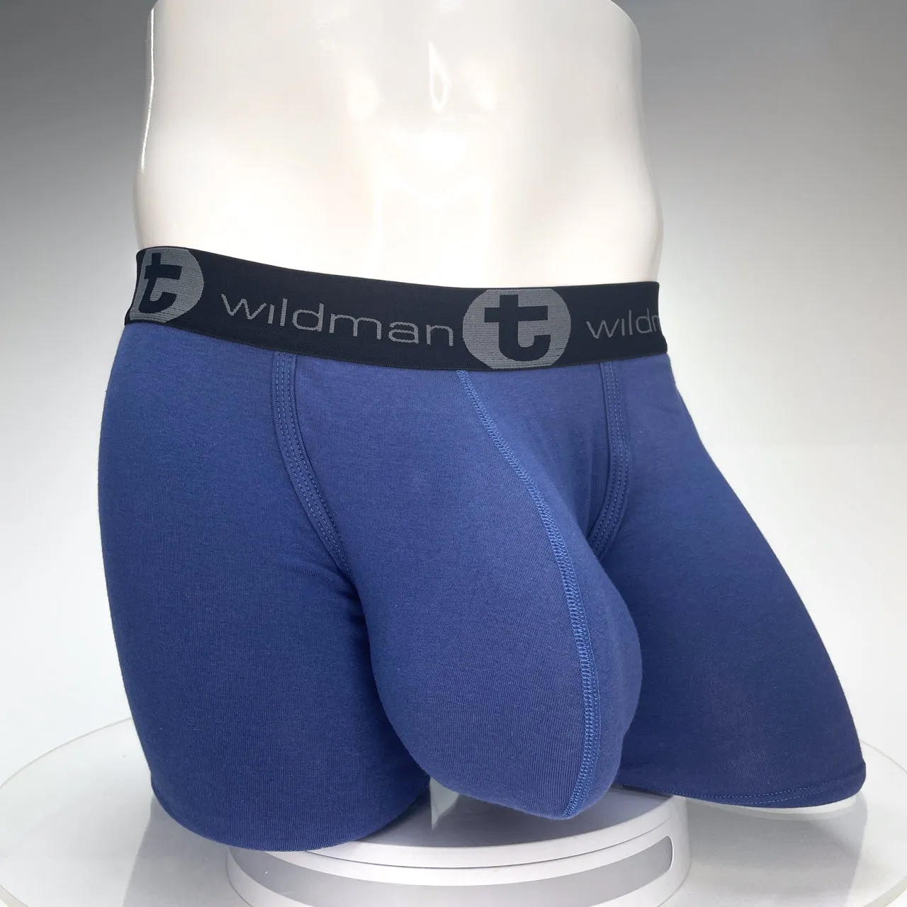 WildmanT Cotton Monster Cock 5" Inseam Boxer Brief Dark Blue