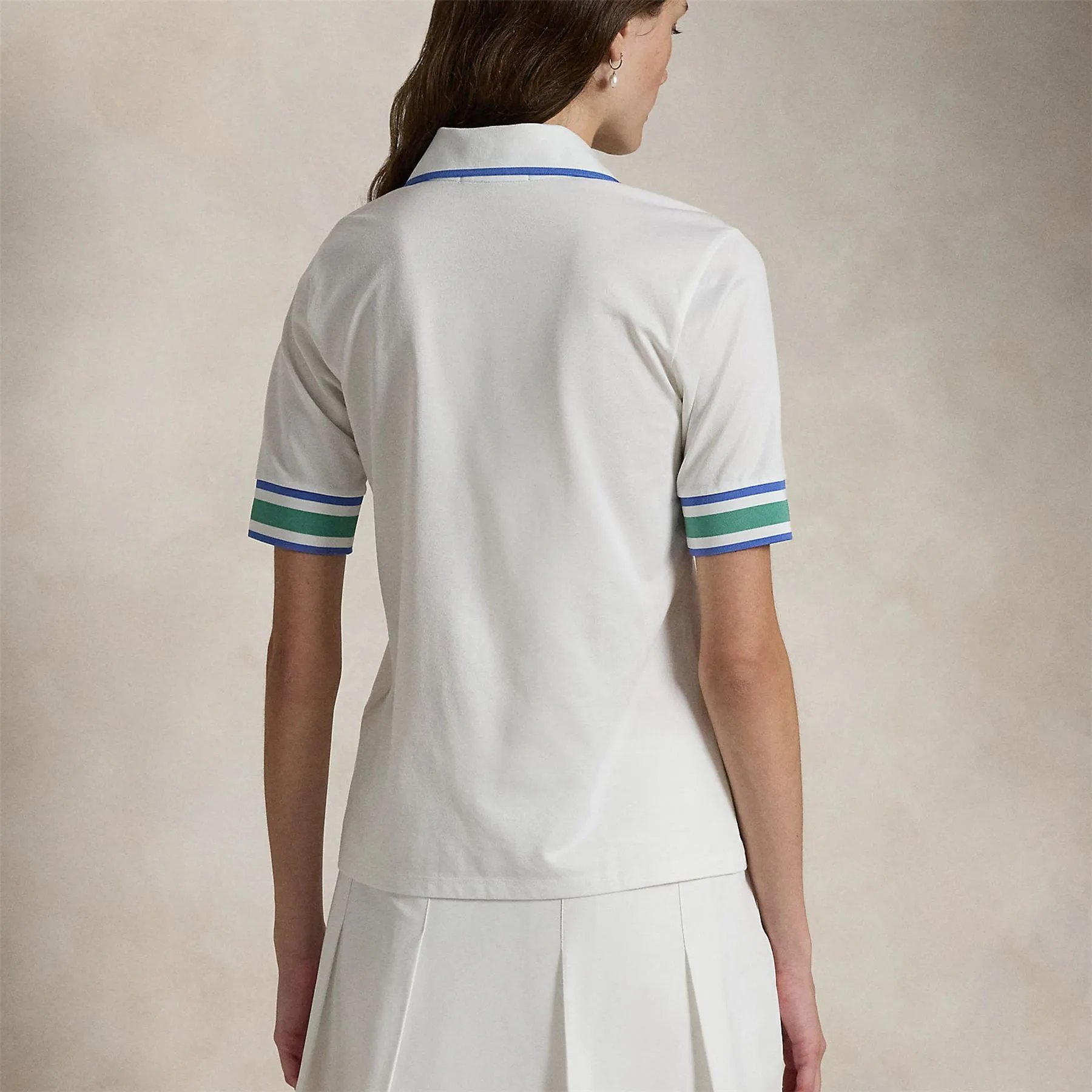 Womens RLX Tailored Fit Cricket Polo Ceramic White - AW24